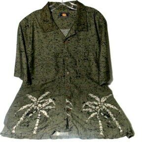 Vintage Route 66 Hawaiian Shirt M Medium Palm Tree